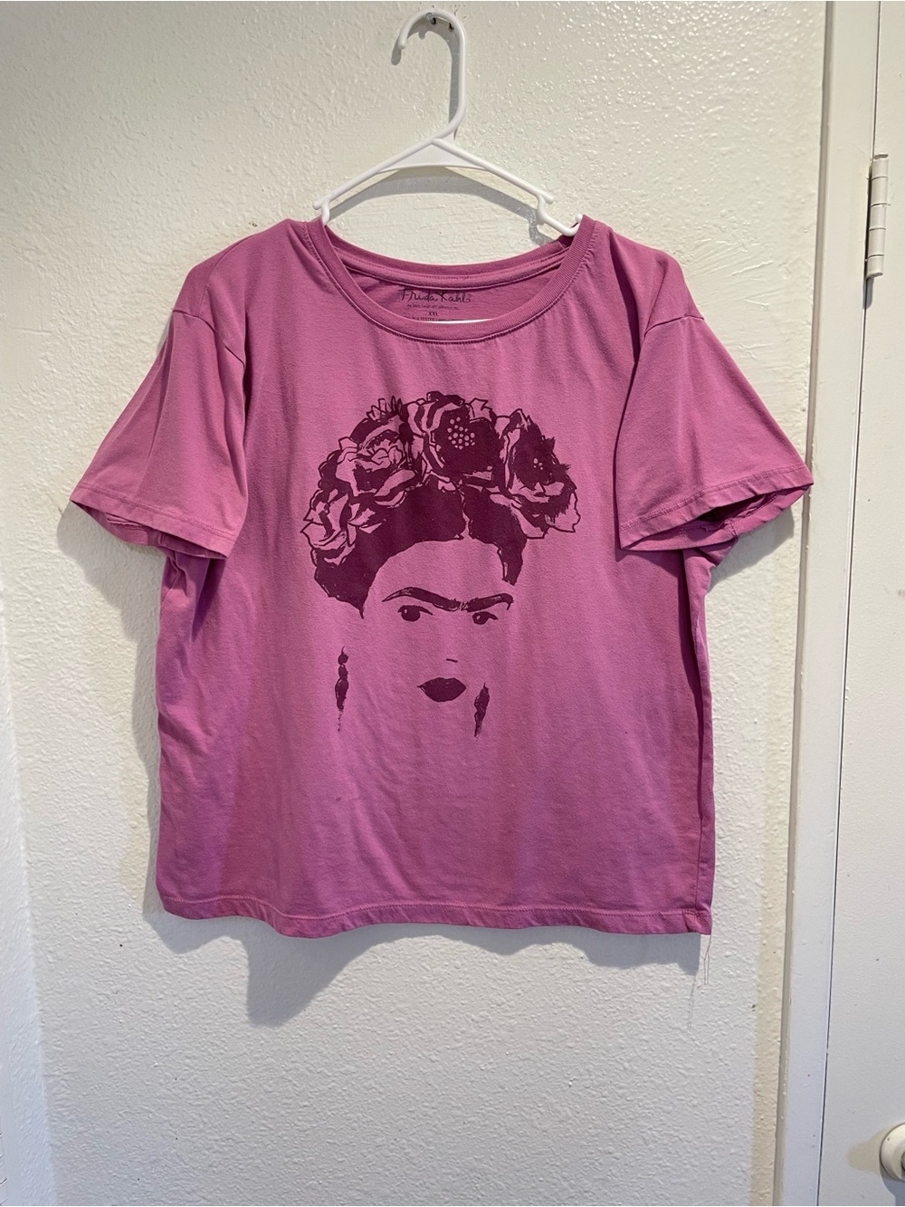 Frida Kahlo Jerry Leigh Pink Graphic Tee Quote Back Vintage Style XXL 🌸
